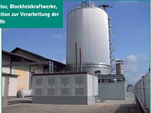 Gärreaktor, Blockheizkraftwerke, Trafostation zur Verarbeitung der Bioabfälle
