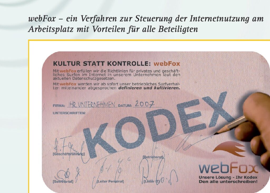 webFox – ein Verfahren zur Steuerung der Internetnutzung am Arbeitsplatz mit Vorteilen für alle Beteiligten