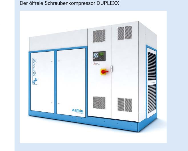 Der ölfreie Schraubenkompressor DUPLEXX