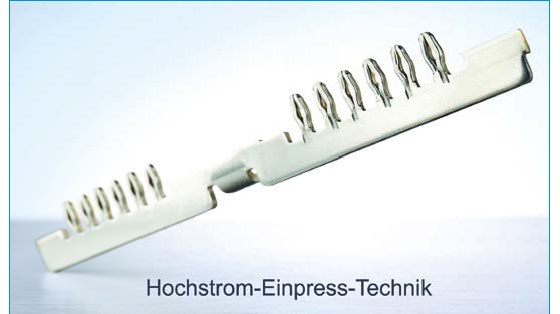 Stromschiene mit BIZON-Einpresskontakten