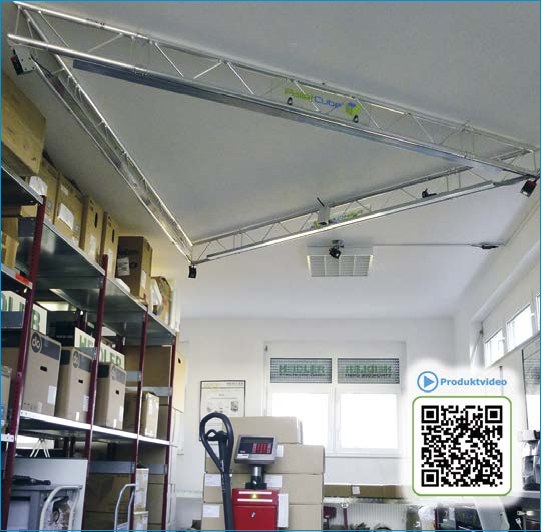 Palletcubesystem für Volumenmessung