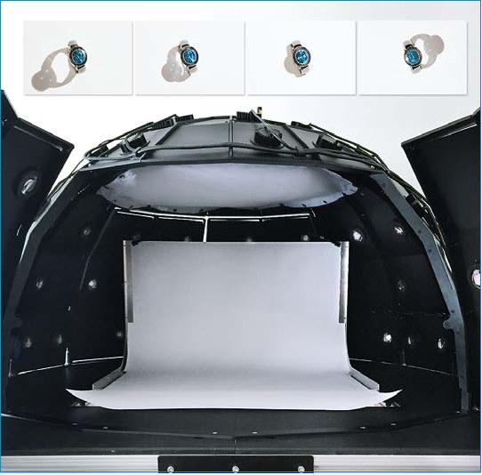 Lichtkuppel D-FACE CAPTURE z. B. für Schmuck-Aufnahmen