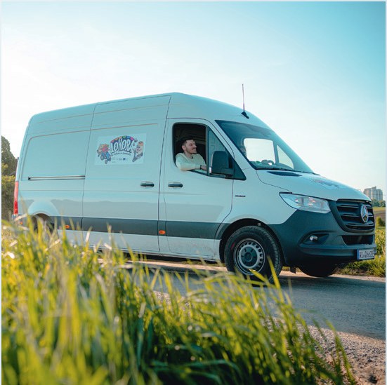 Der LOKORA e-Sprinter beim Ausliefern
